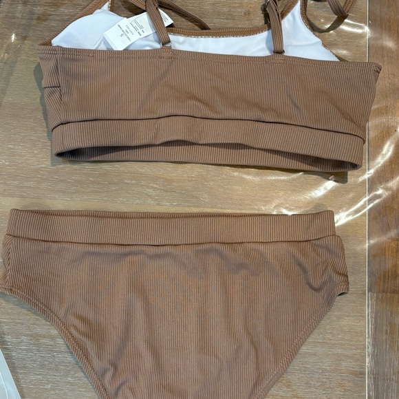 Tan Ribbed Bikini Set - Picture 2 of 3